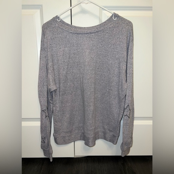 Oversized Star Grey Lightweight Cotton Pullover - Picture 4 of 5